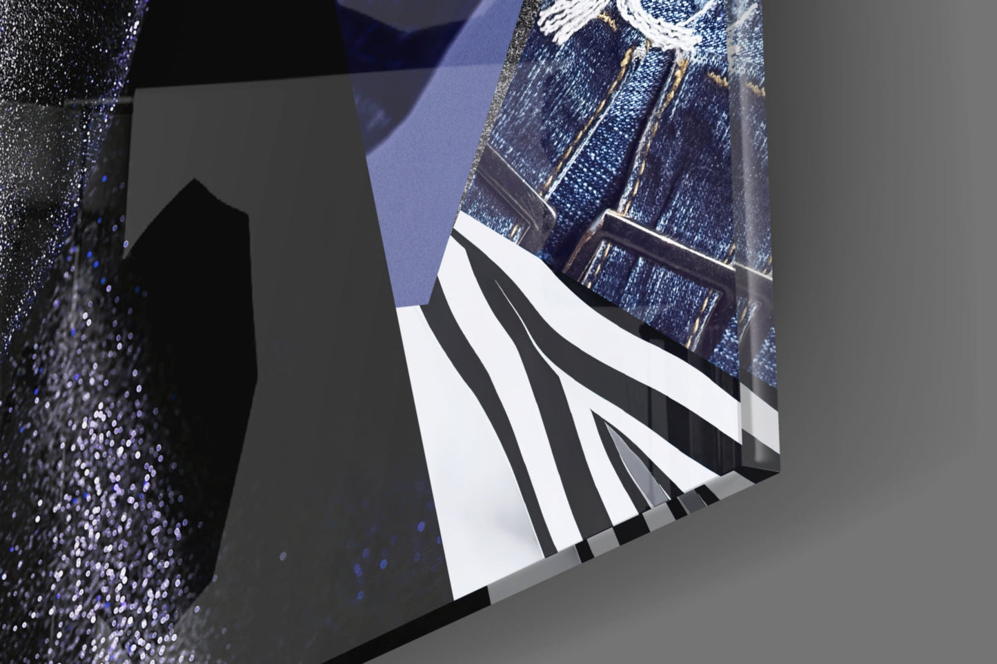 Abstract Woman Portrait Glass Wall Art