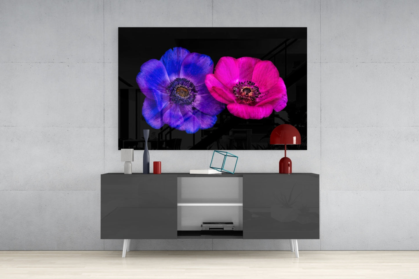 Crowned Mountain Tulip Glass Wall Art