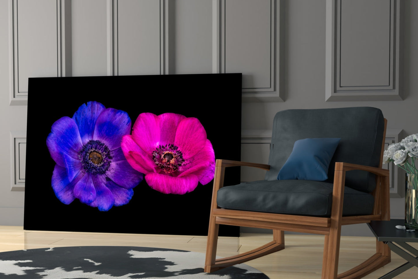 Crowned Mountain Tulip Glass Wall Art