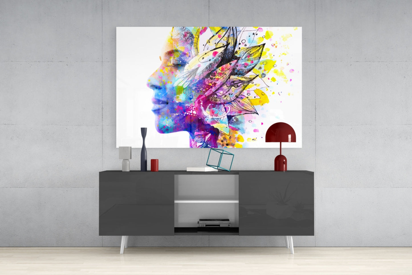 Flower Thoughts Glass Wall Art