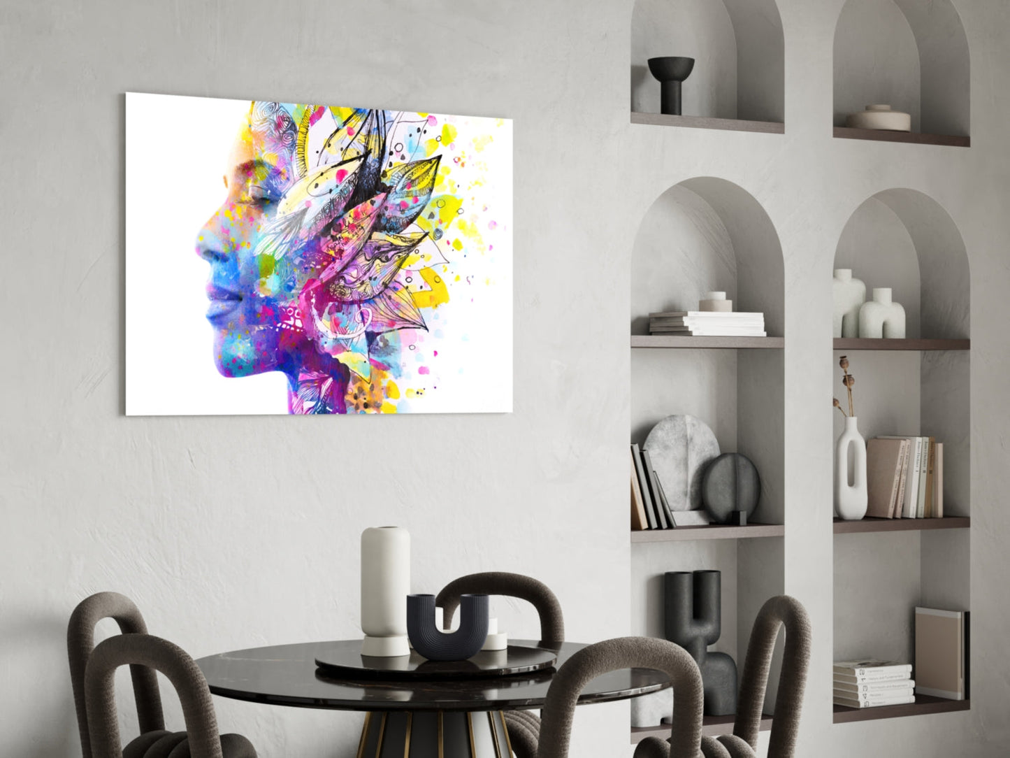 Flower Thoughts Glass Wall Art