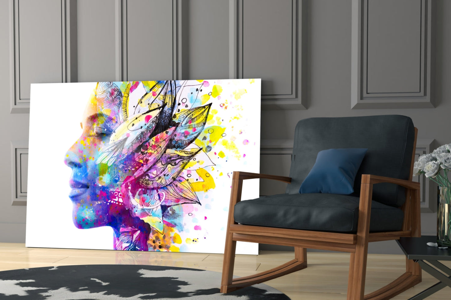 Flower Thoughts Glass Wall Art