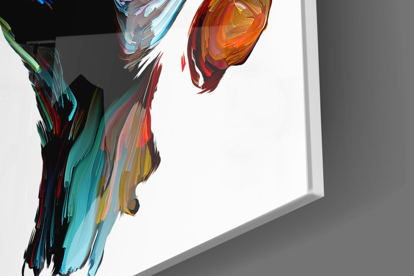 Abstract Portrait Glass Wall Art