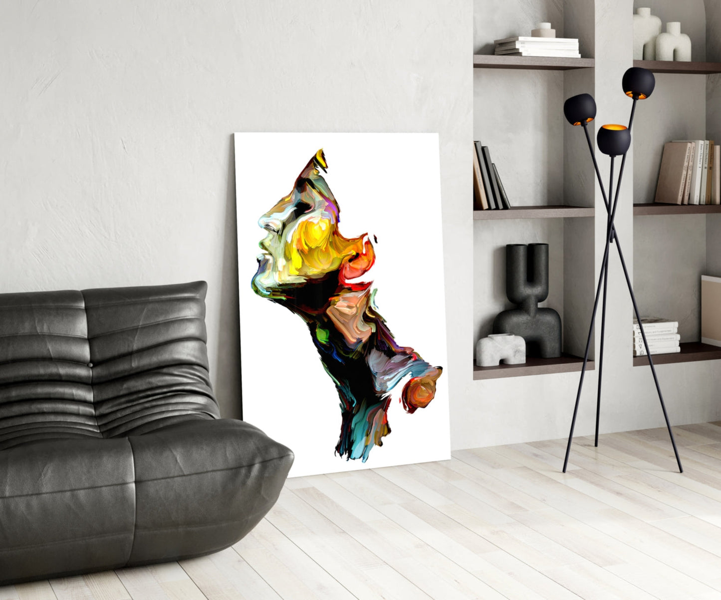 Abstract Portrait Glass Wall Art