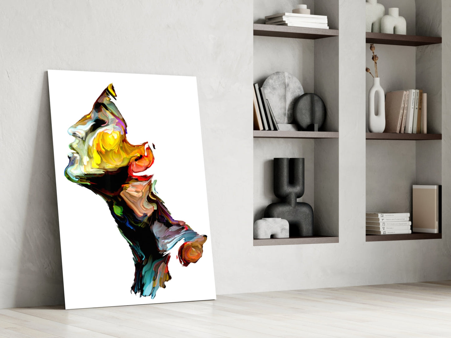 Abstract Portrait Glass Wall Art