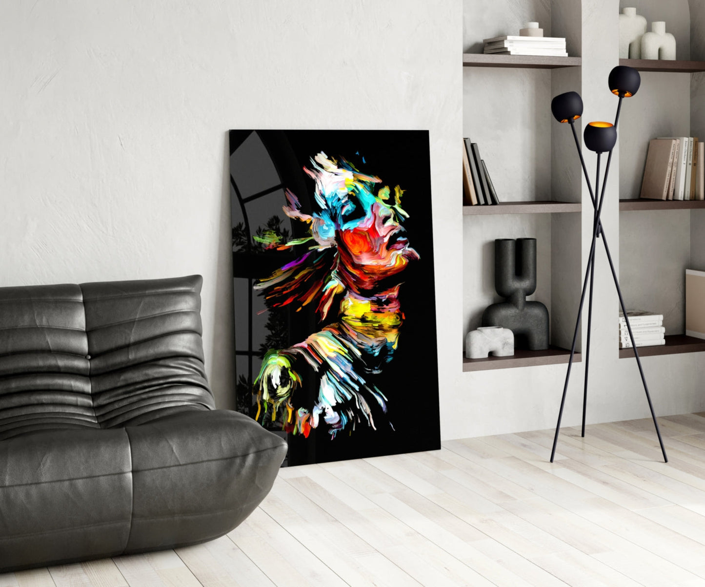 Abstract Portrait Glass Wall Art