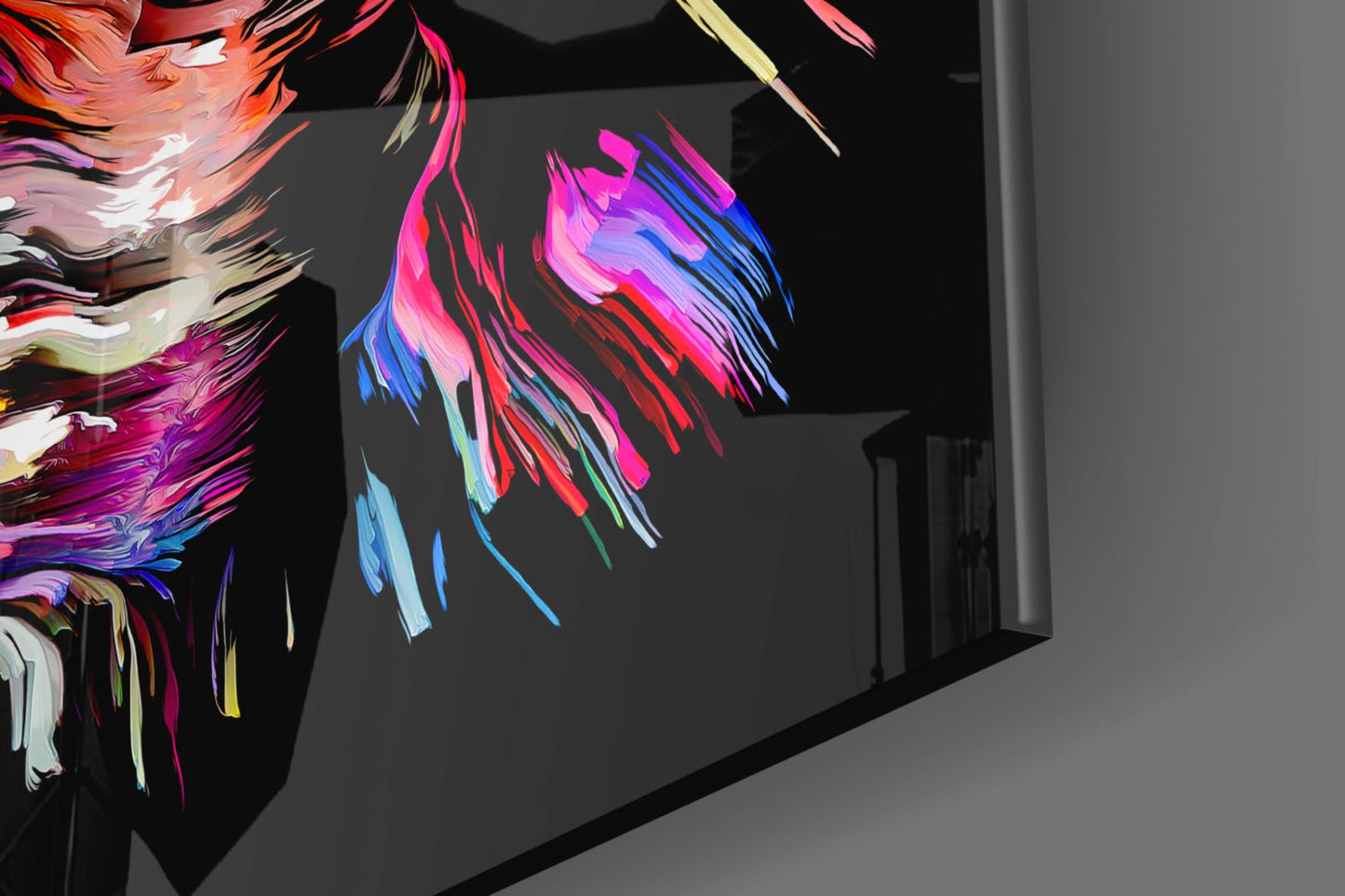 Abstract Portrait Glass Wall Art