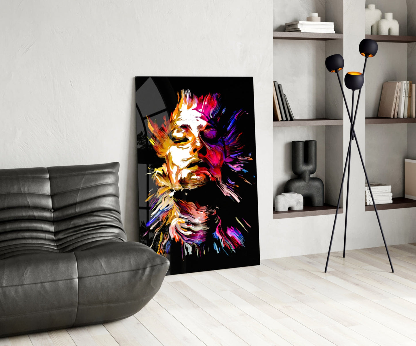 Abstract Portrait Glass Wall Art