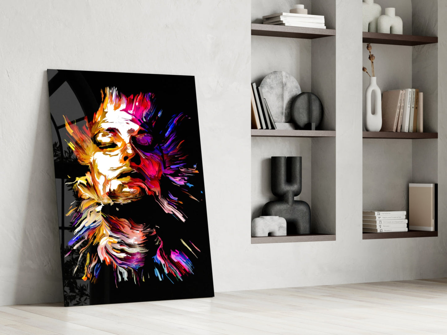 Abstract Portrait Glass Wall Art