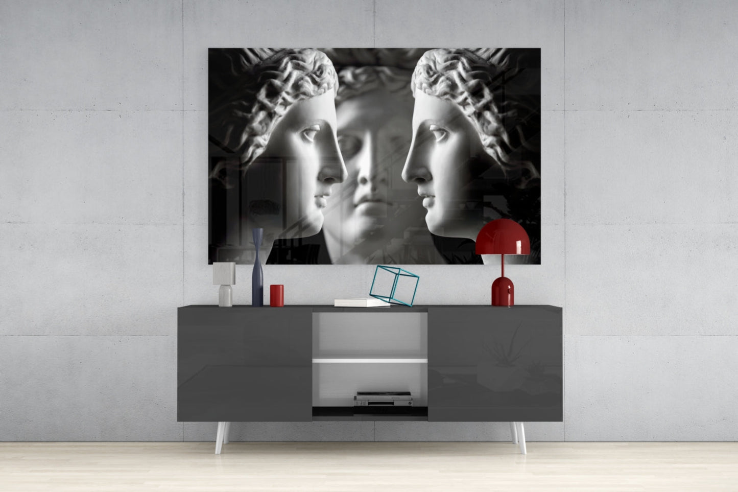Statues Glass Wall Art