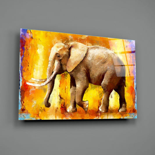 Elephant Glass Wall Art