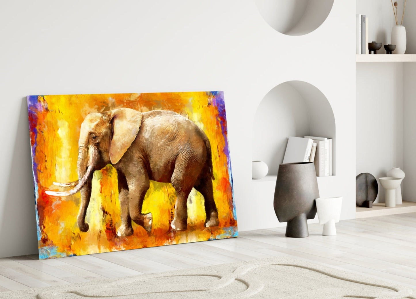 Elephant Glass Wall Art