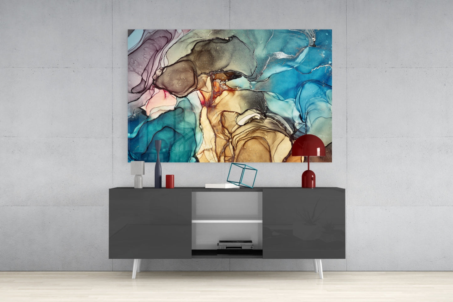 Colored Smoke Glass Wall Art