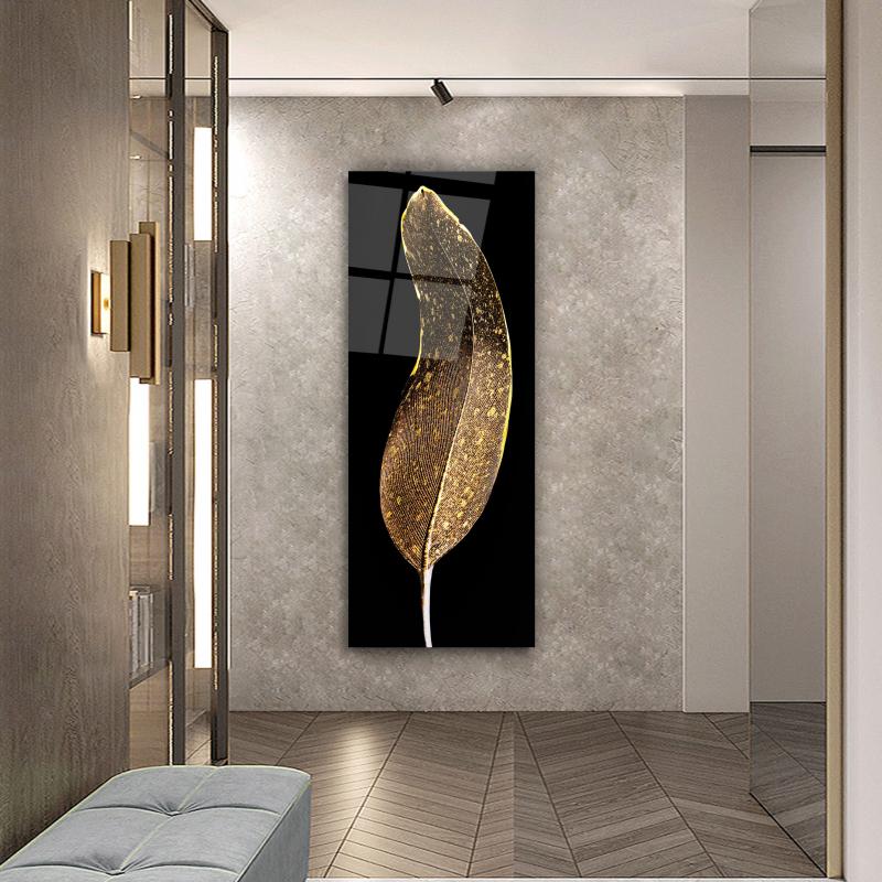 Feather Glass Wall Art