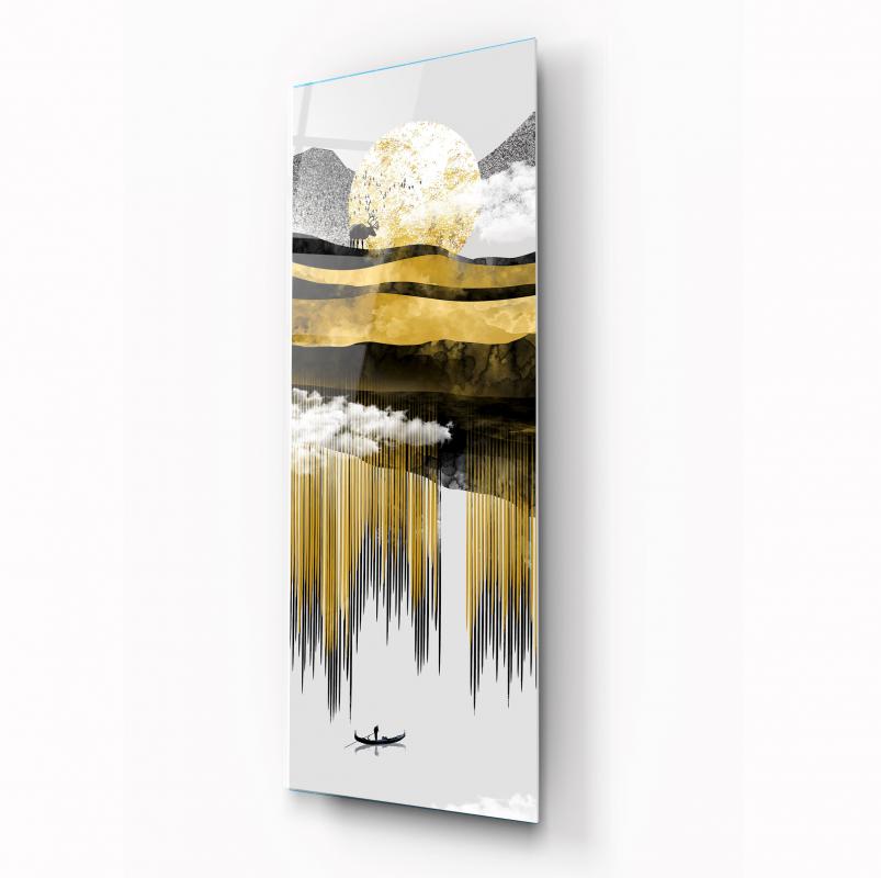 Décoration murale en verre au coucher du soleil