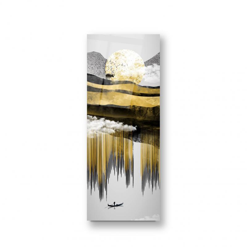 Décoration murale en verre au coucher du soleil