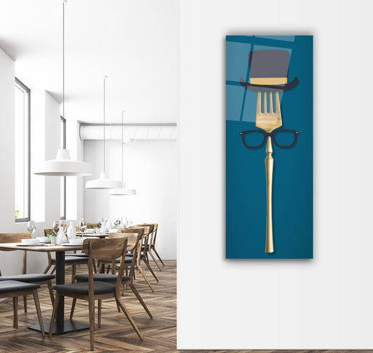 Funny Fork Glass Wall Art