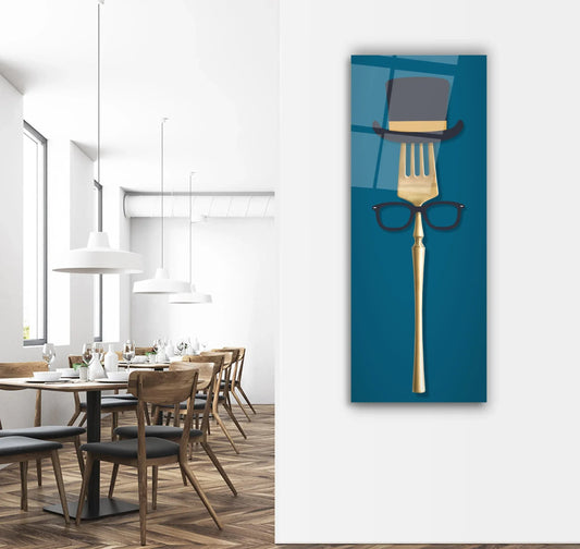 Funny Fork Glass Wall Art - LUXARTDECO