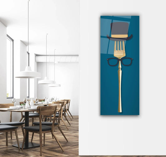 Funny Fork Glass Wall Art - LUXARTDECO