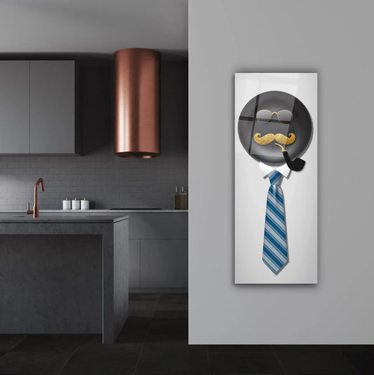 Funny Cravate Glass Wall Art - LUXARTDECO