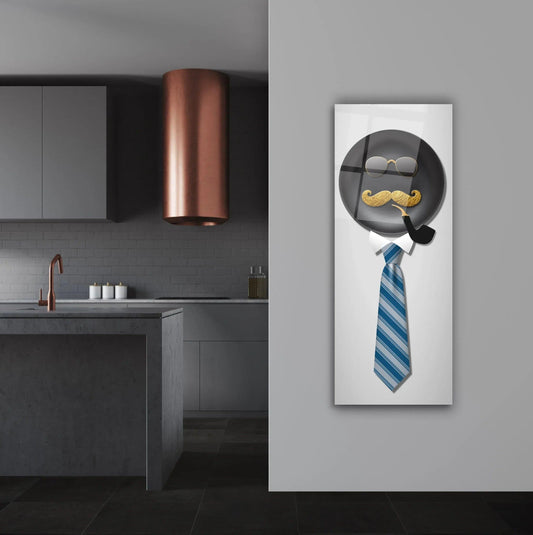 Funny Cravate Glass Wall Art - LUXARTDECO
