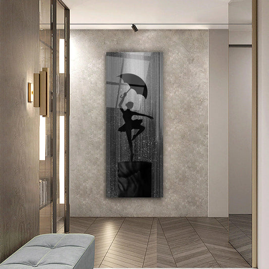 Ballerina Glass Wall Art - LUXARTDECO