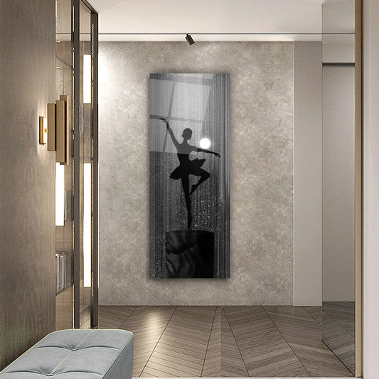 Ballerina Glass Wall Art - LUXARTDECO