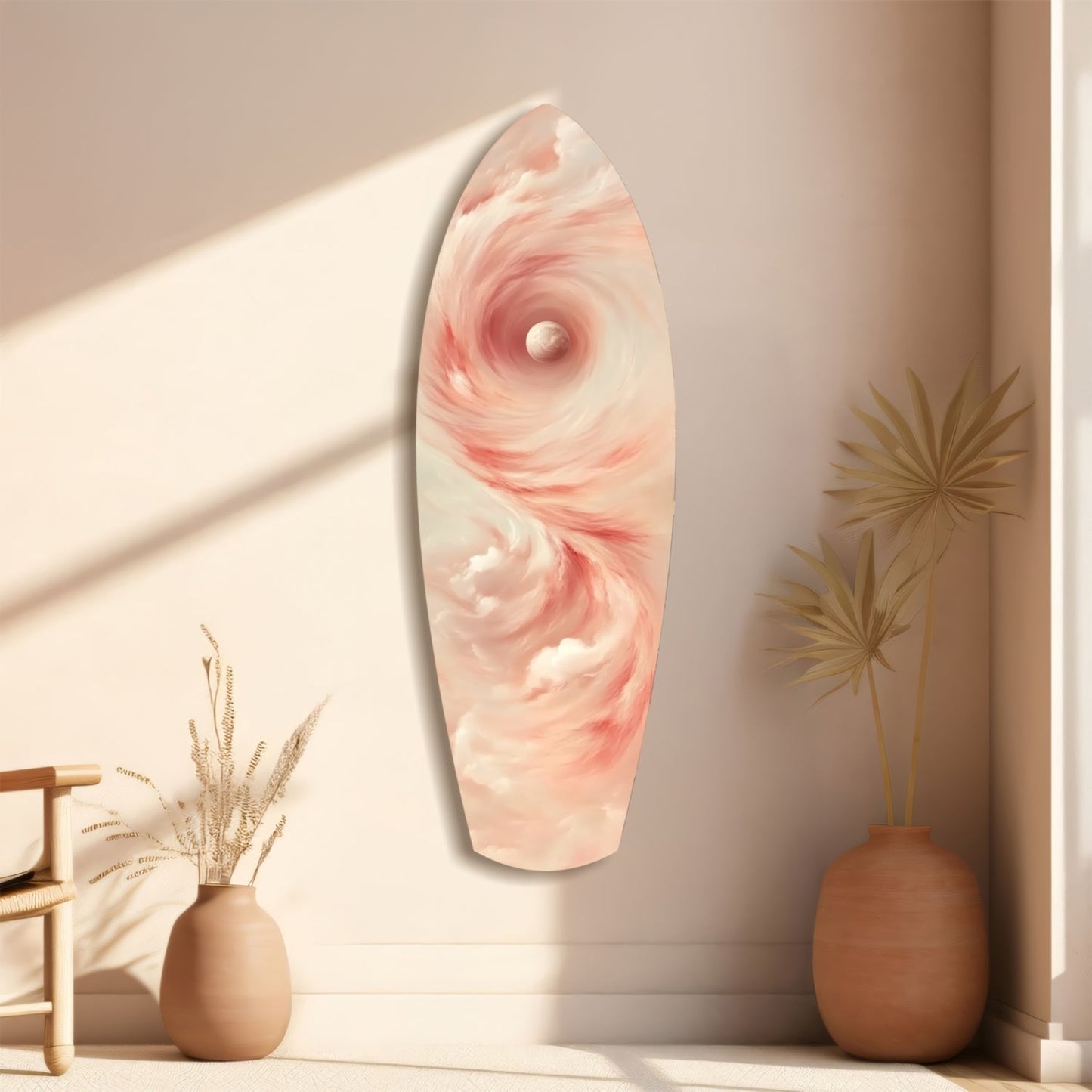 Pinky Swirl Glass Wall Art