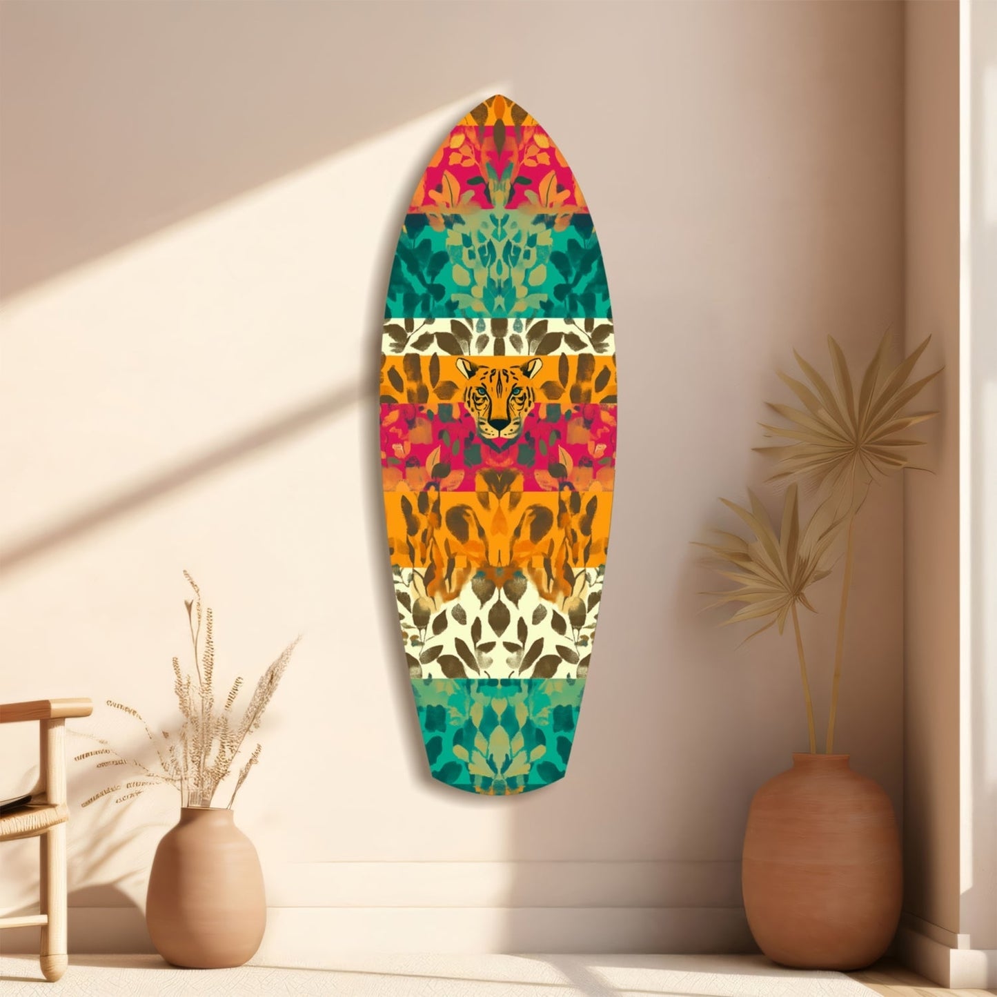 Camouflaged Tiger Glass Wall Art