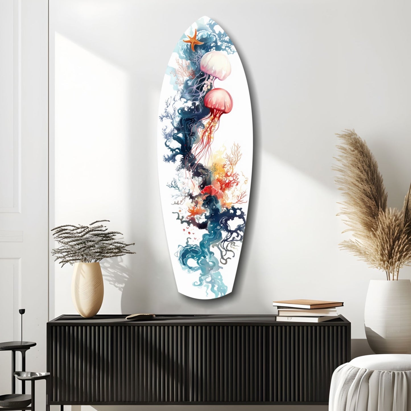 JellyFish Glass Wall Art
