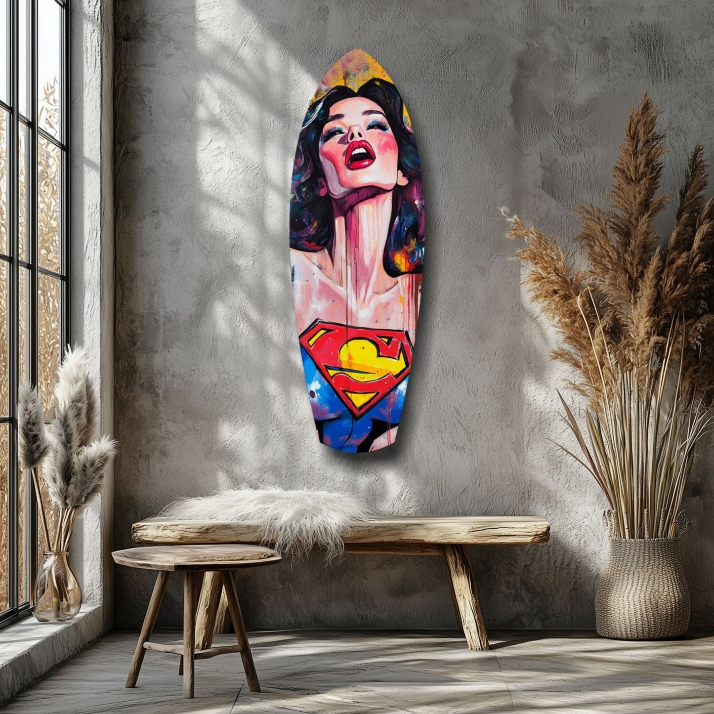 Supergirl Glass Wall Art
