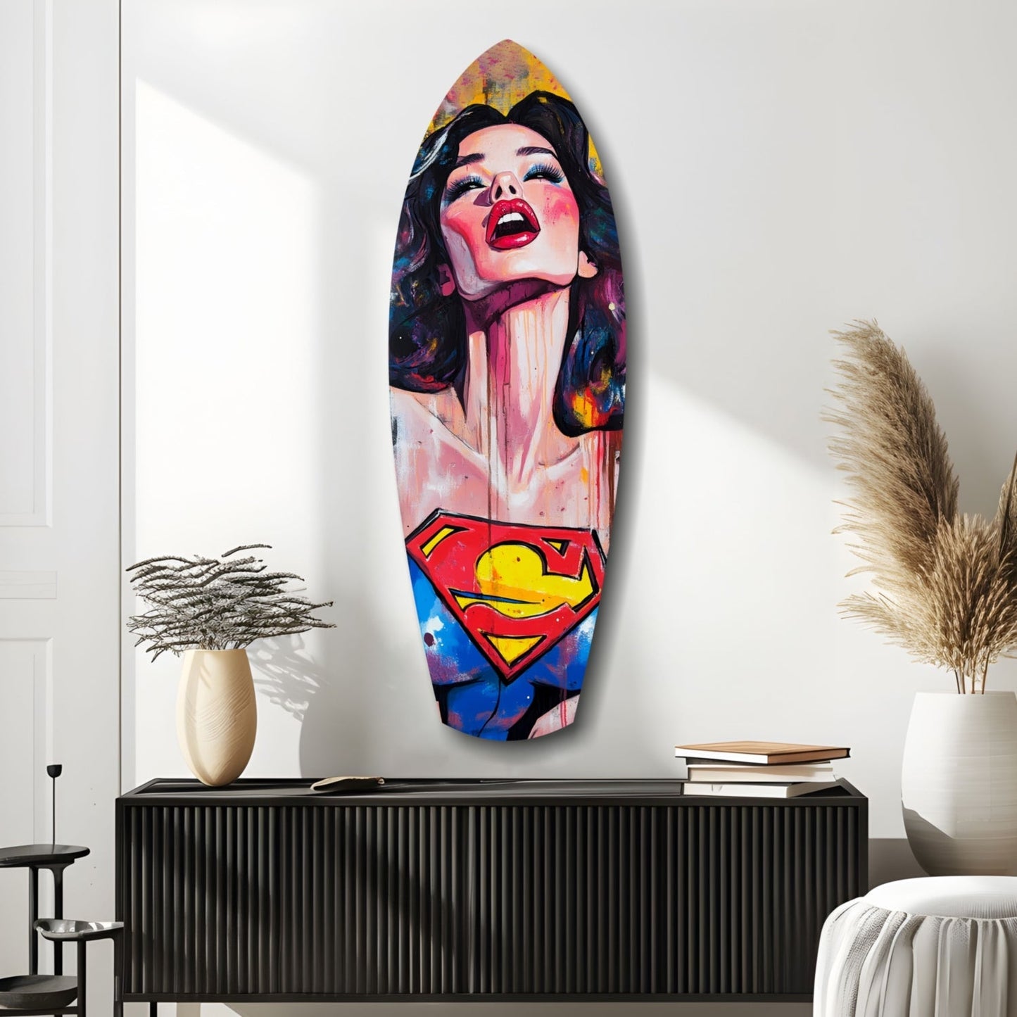 Supergirl Glass Wall Art