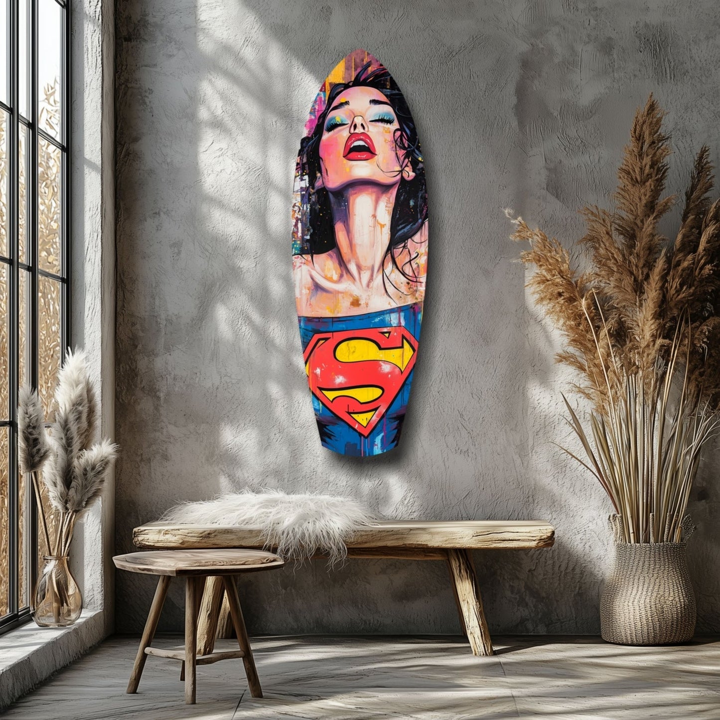 Supergirl Glass Wall Art