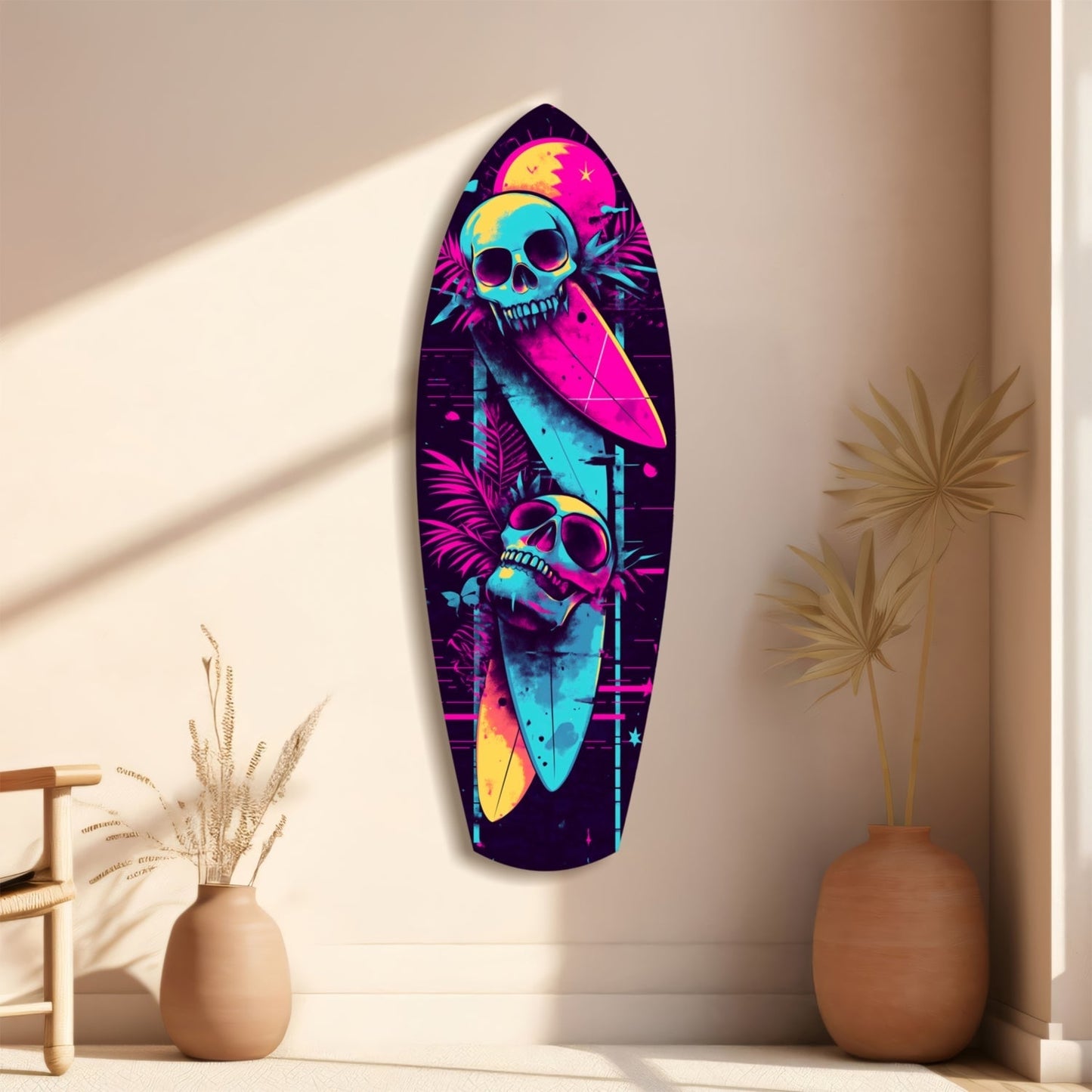 Addicted to Surfing Glass Wall Art