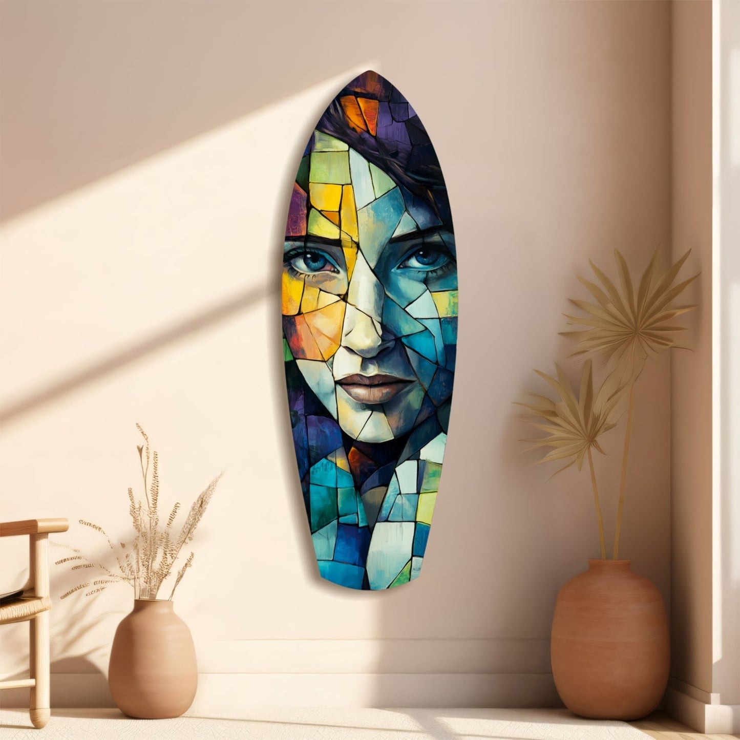 Fragmented Beauty Glass Wall Art
