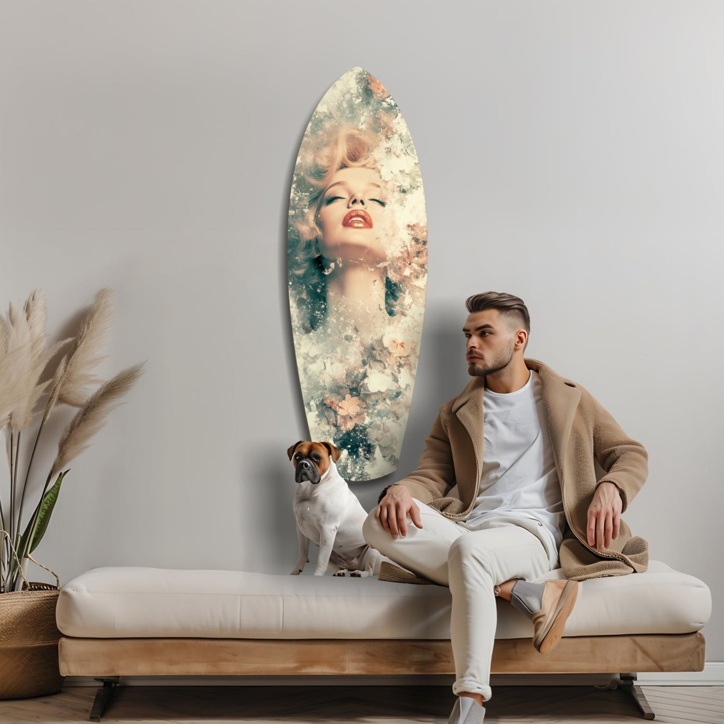 Floral Madonna Glass Wall Art