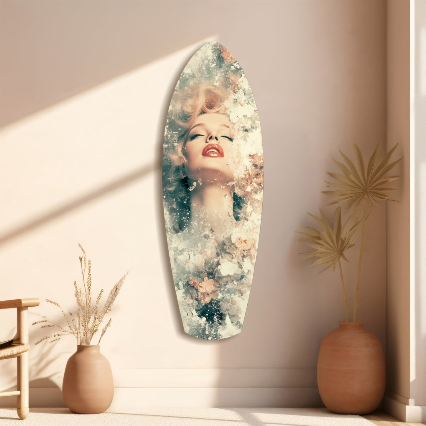 Floral Madonna Glass Wall Art