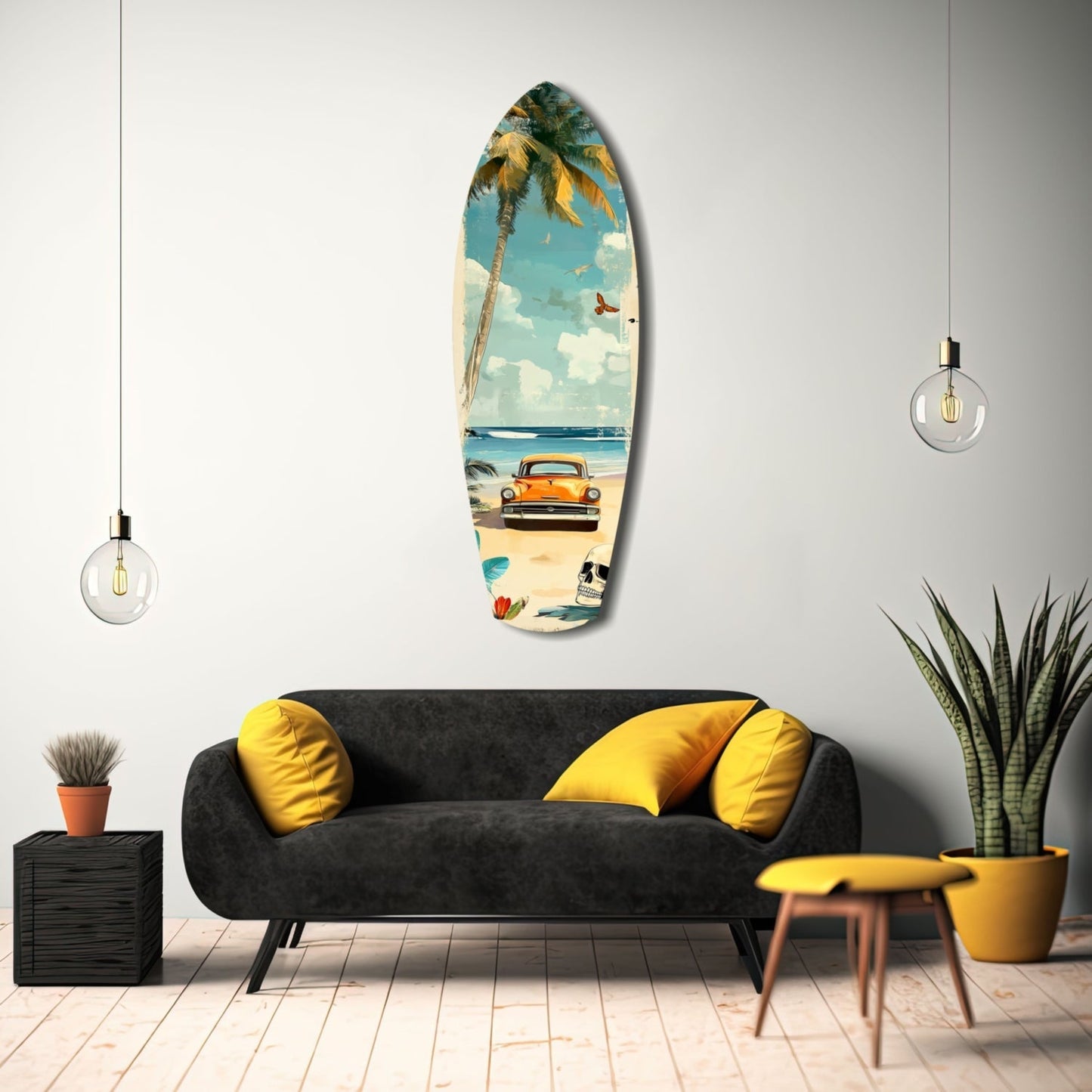 Timeless by the Sea V4 Glass Wall Art