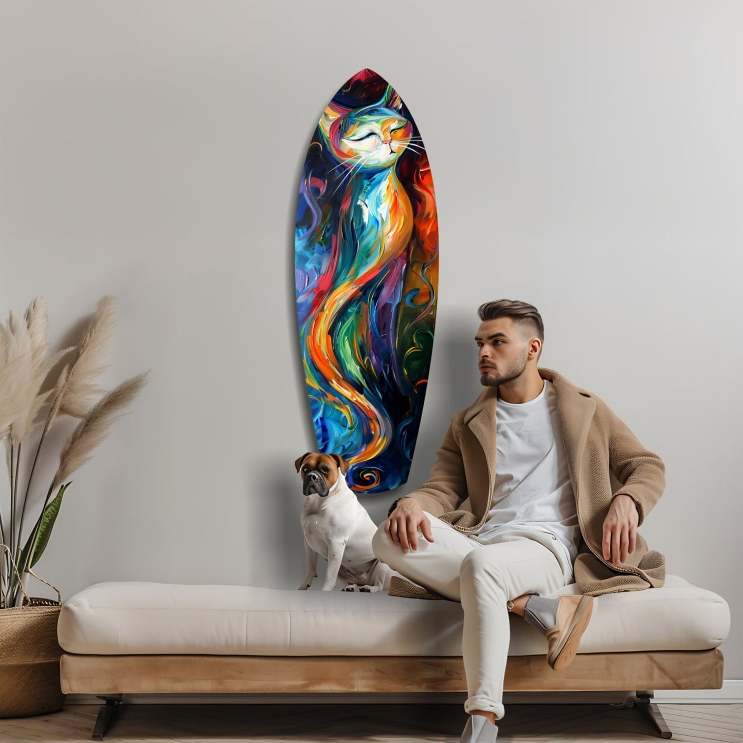 Cat Glass Wall Art