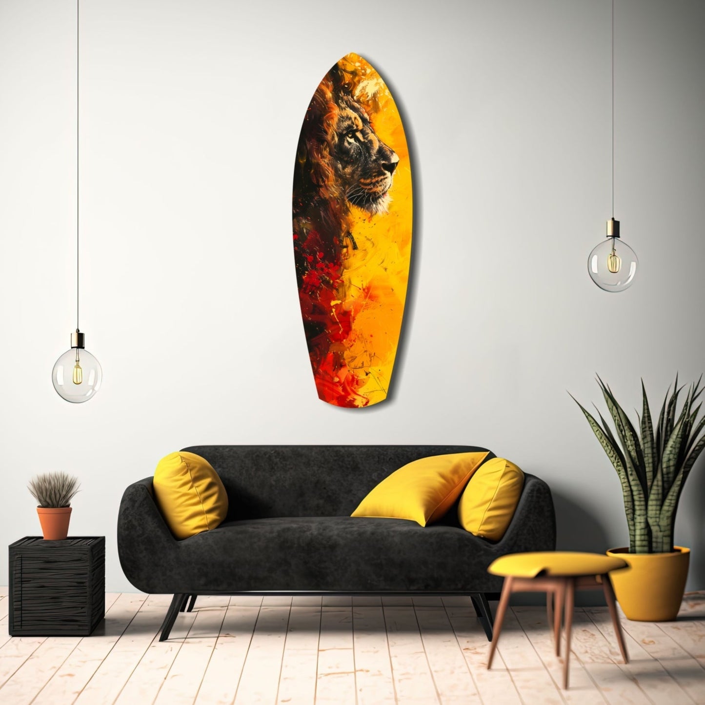 Lion Pride V2 Glass Wall Art