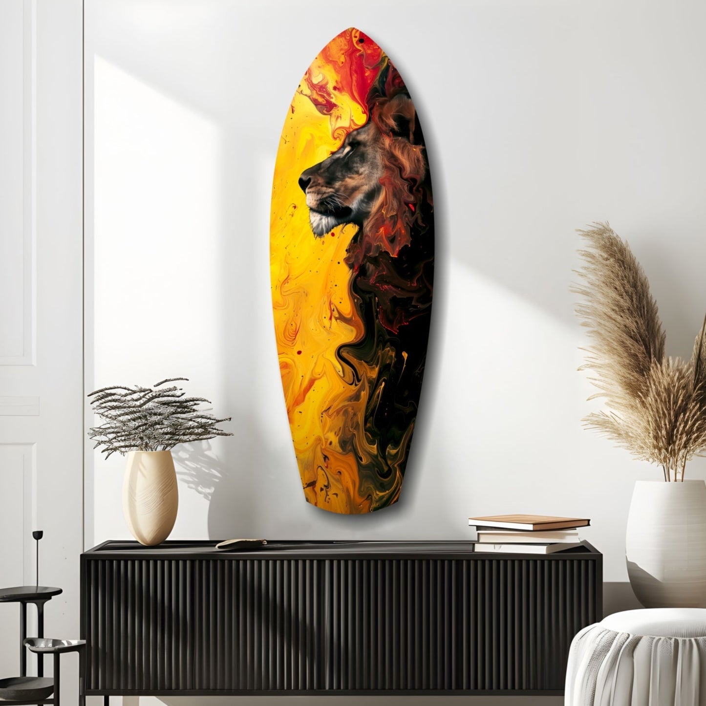 Lion Pride V3 Glass Wall Art