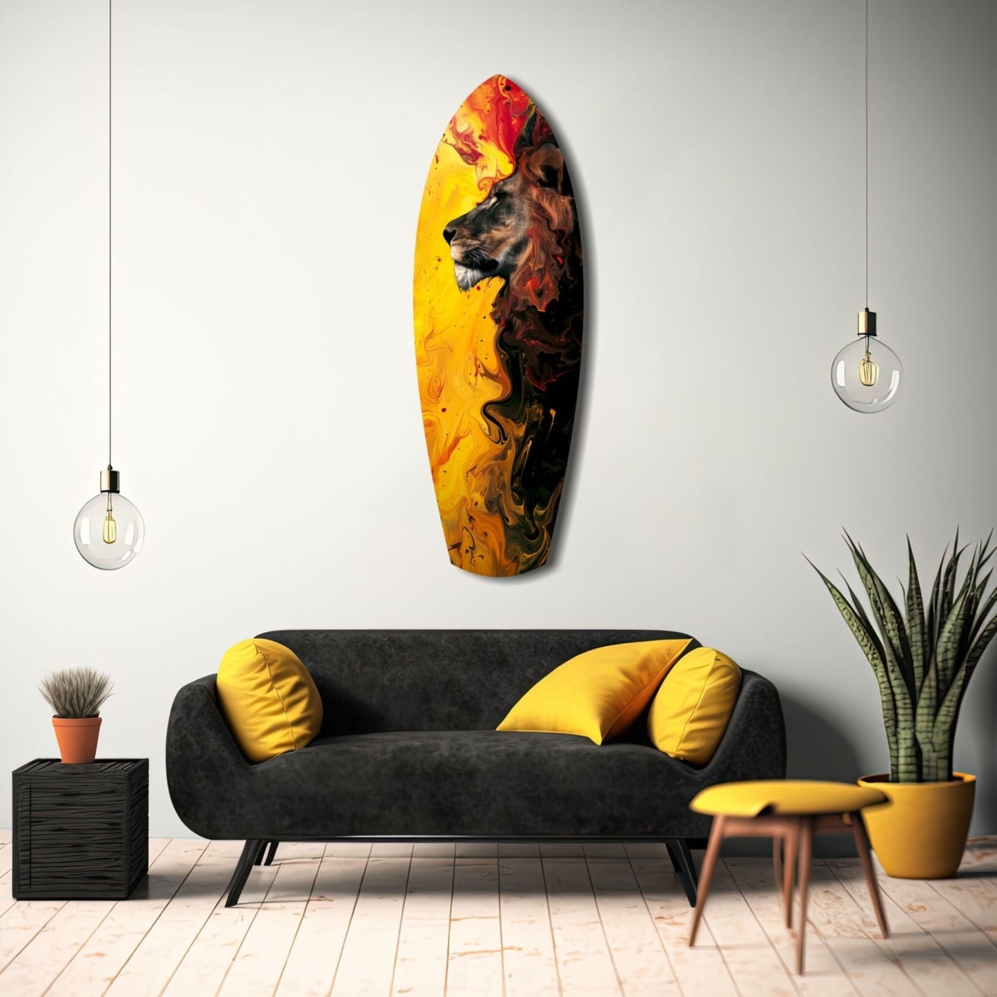 Lion Pride V3 Glass Wall Art