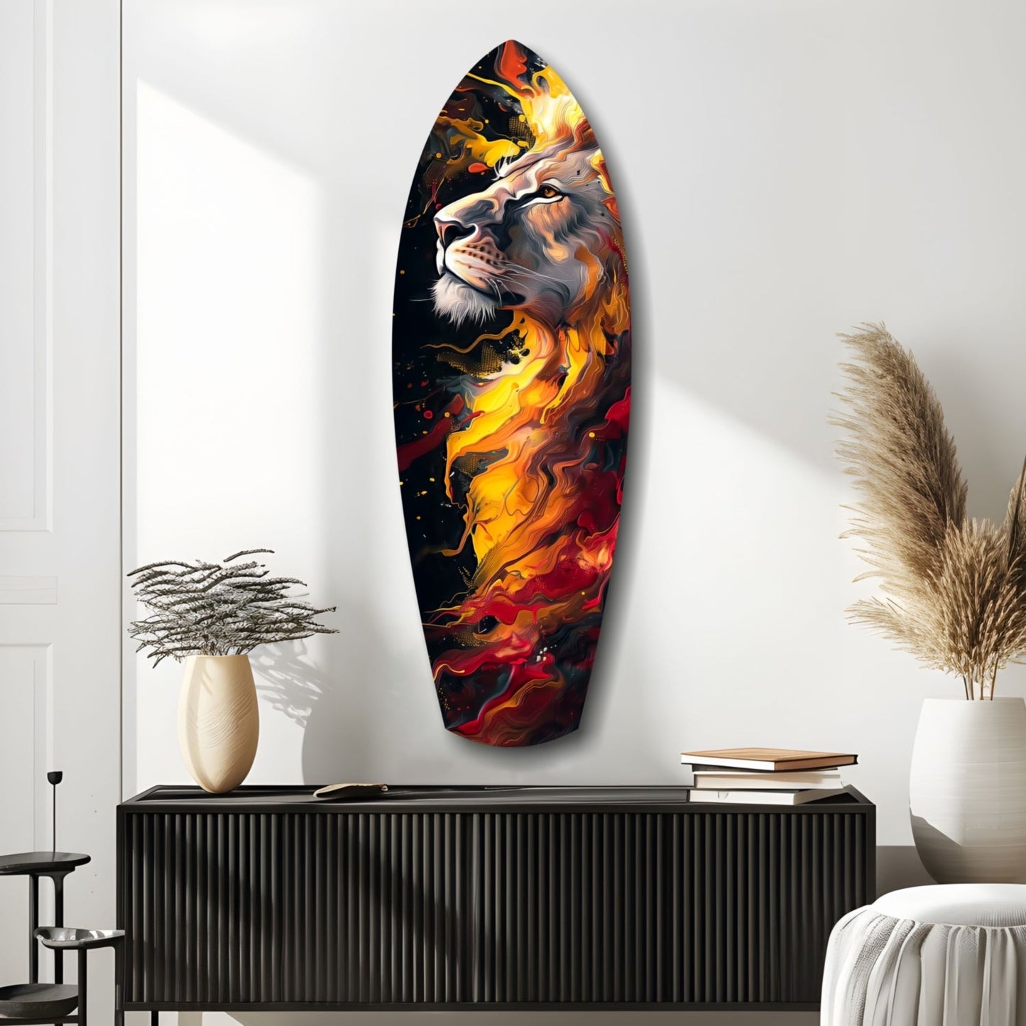 Lion Pride V4 Glass Wall Art