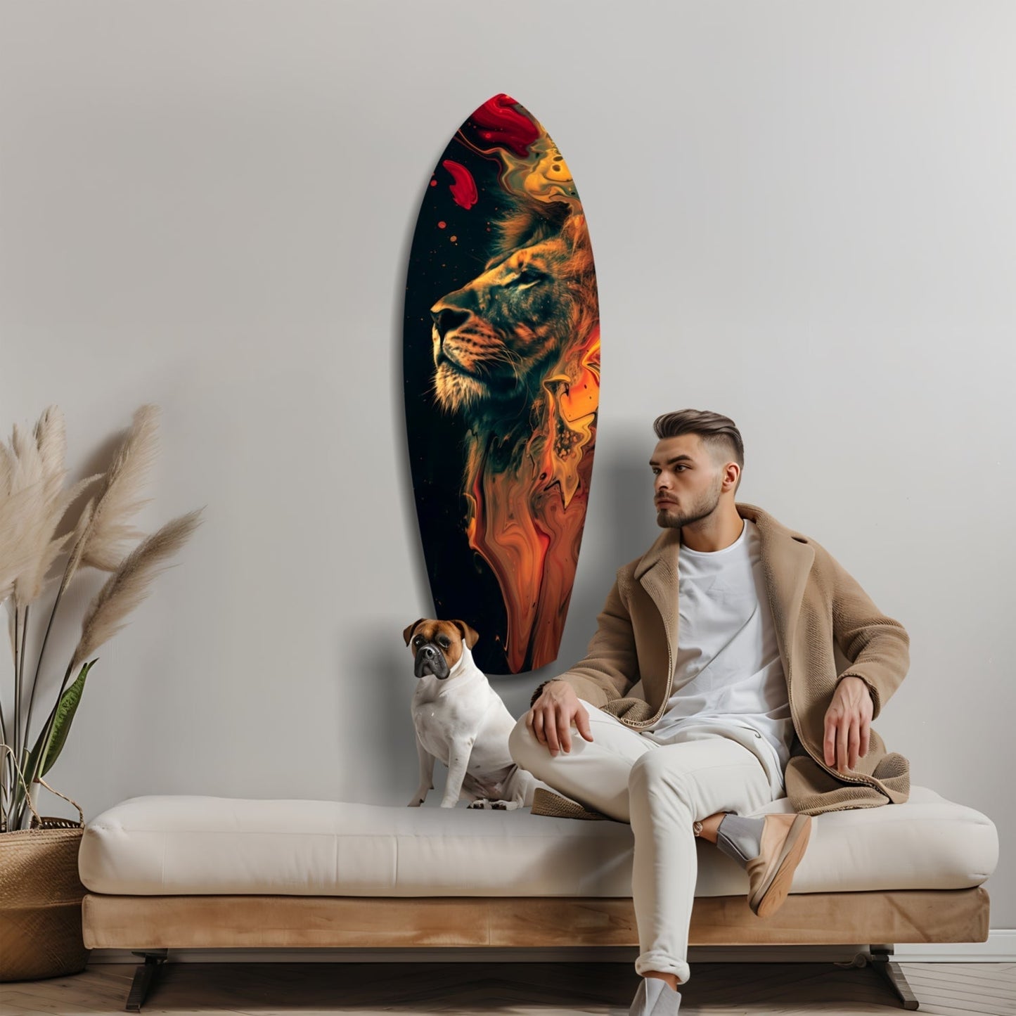 Lion Pride V5 Glass Wall Art