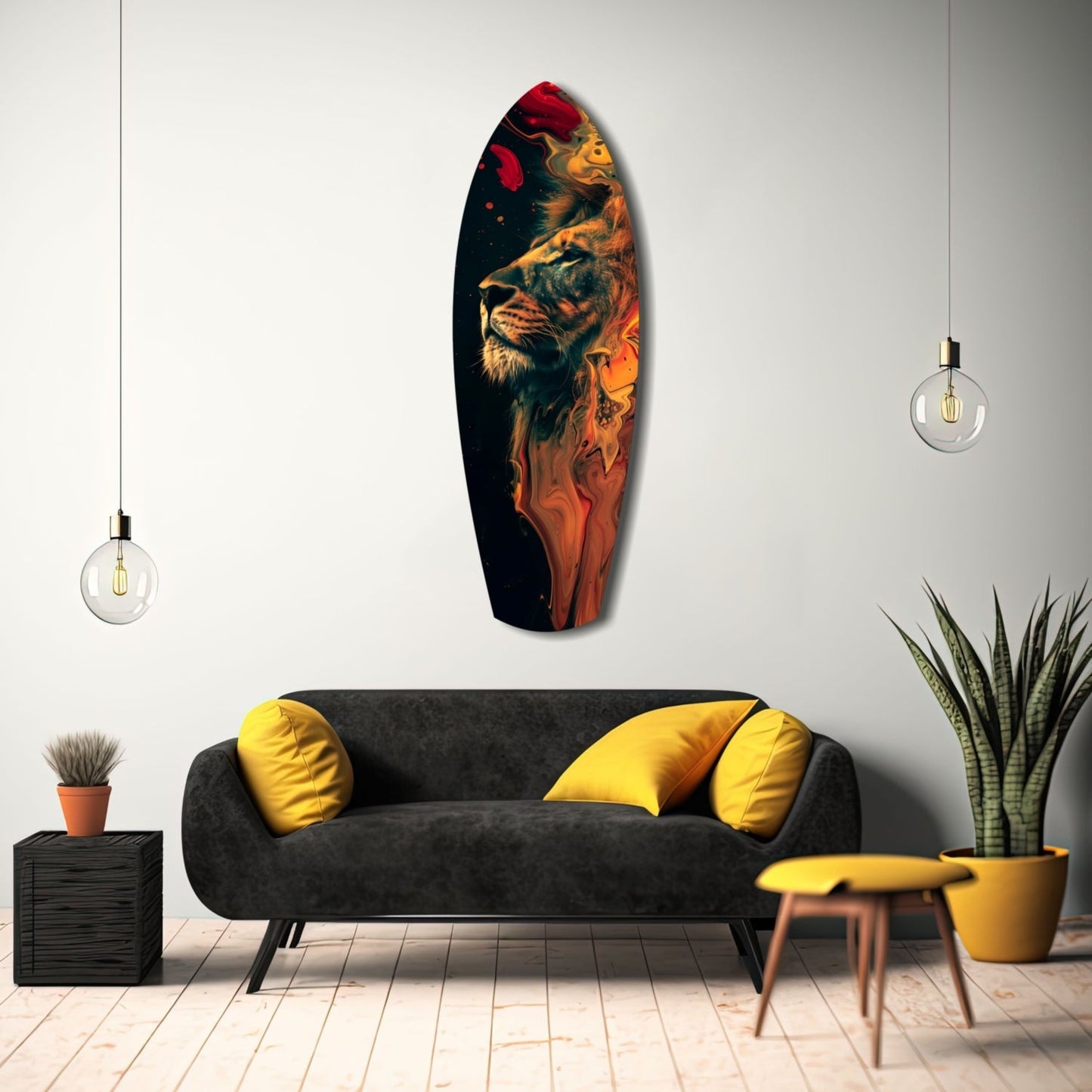 Lion Pride V5 Glass Wall Art