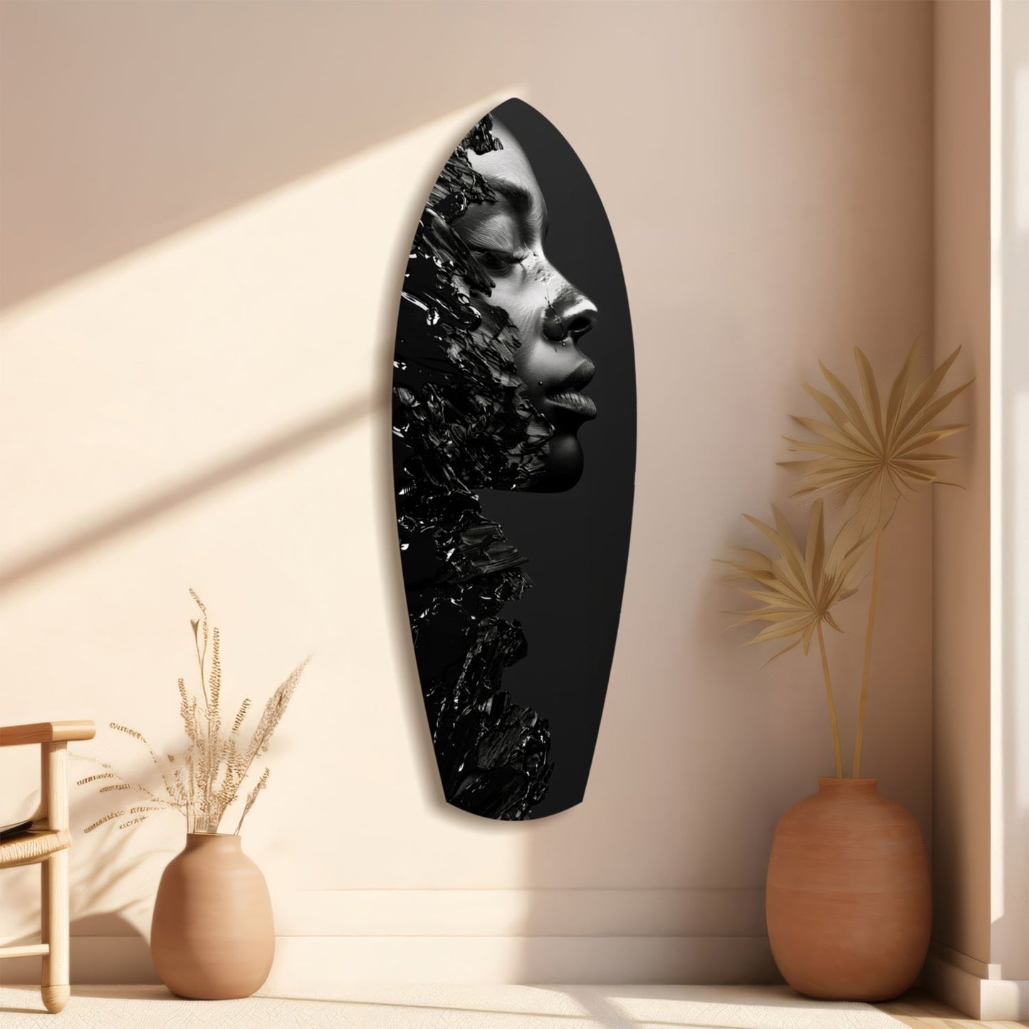 Graphite Glass Wall Art