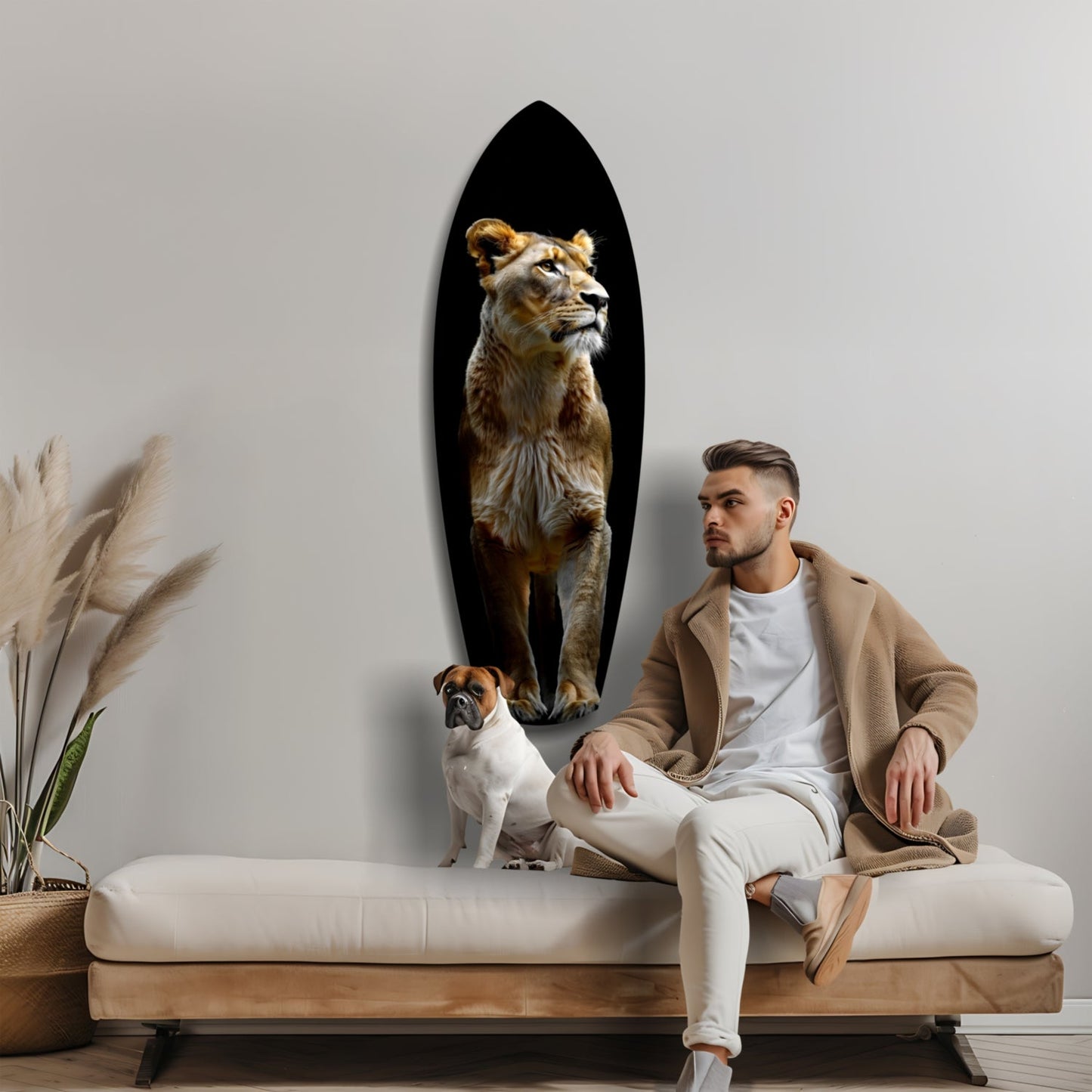 Lioness Glass Wall Art