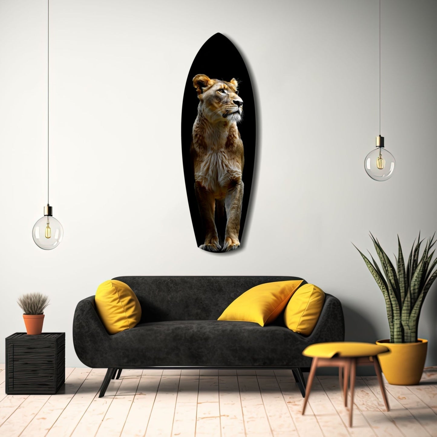 Lioness Glass Wall Art