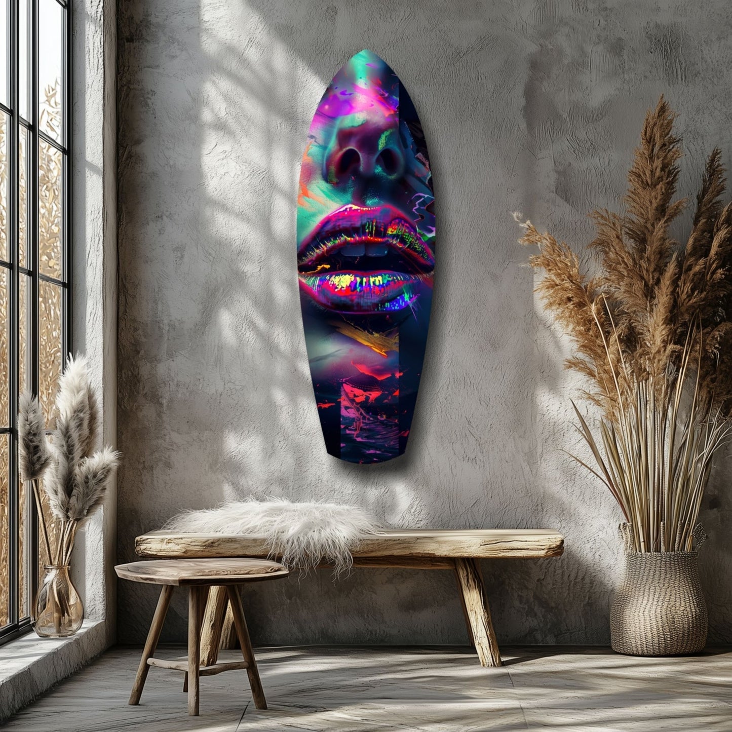 Colorful Lips V1 Glass Wall Art