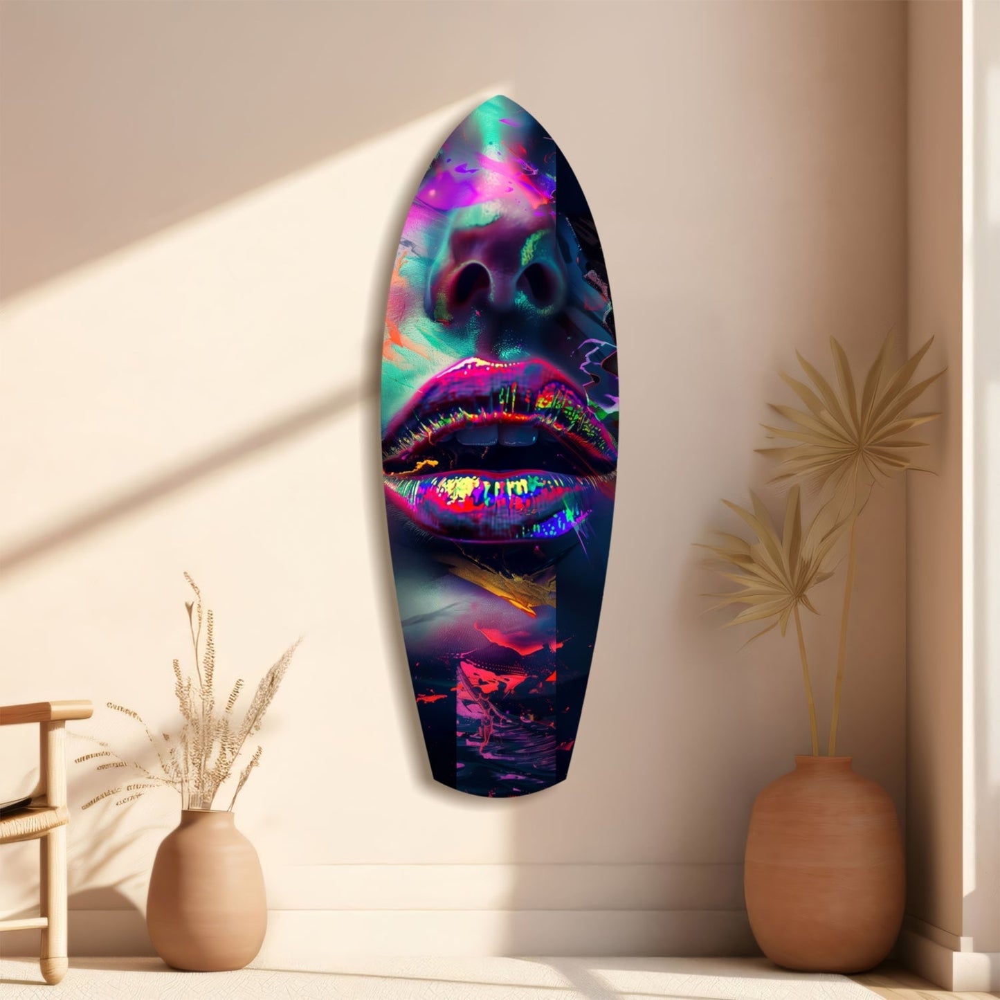 Colorful Lips V1 Glass Wall Art